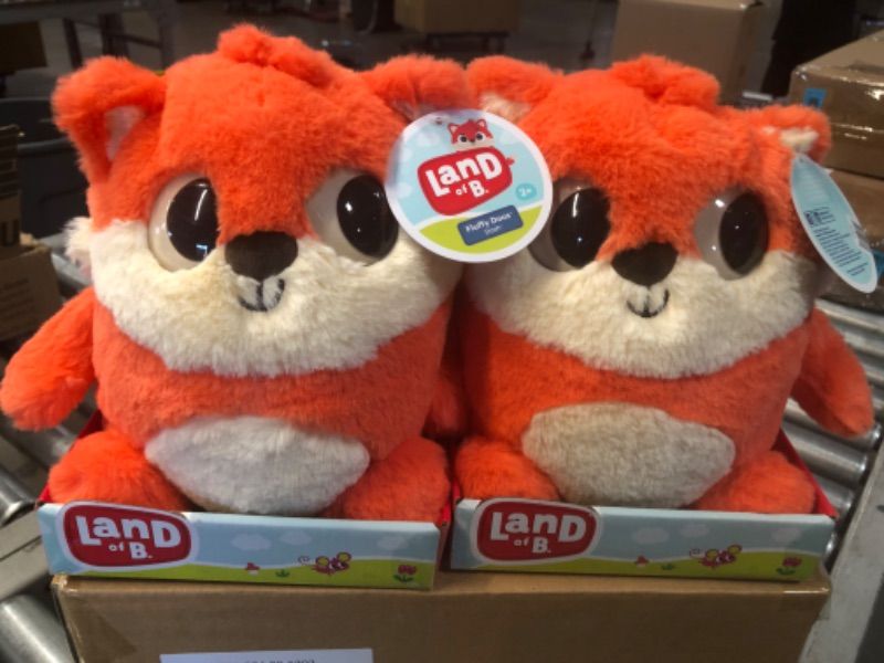 Photo 2 of 2 PER BOX
Land of B. Plush Fox Fluffy Doos - Dash