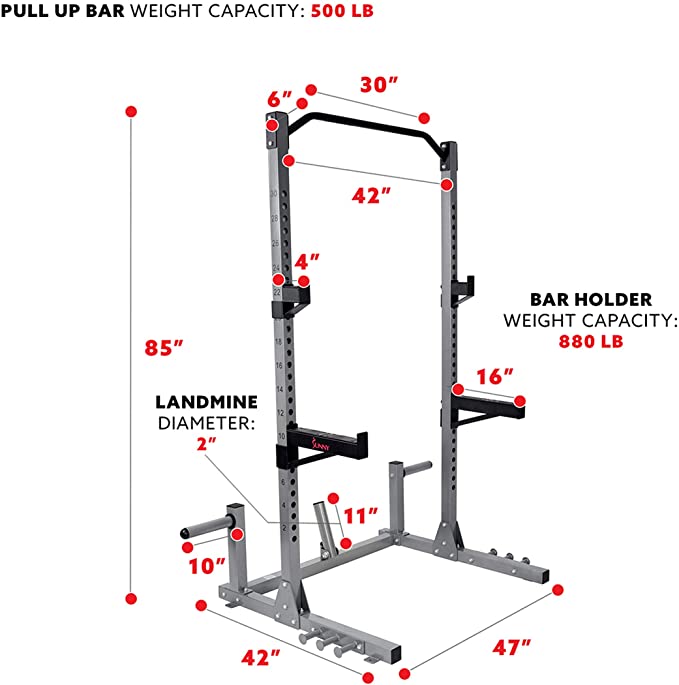 Photo 1 of (MISSING HARDWARE)
Sunny Health & Fitness Power and Squat Rack