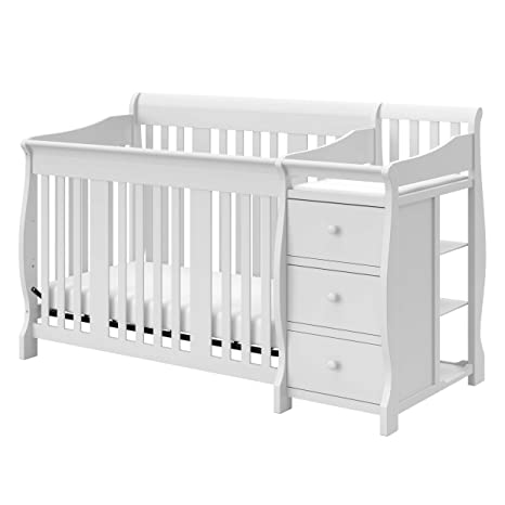 Photo 1 of (BROKEN COMPONENTS)
Storkcraft Portofino 4-in-1 Convertible Crib and Changer (White) 