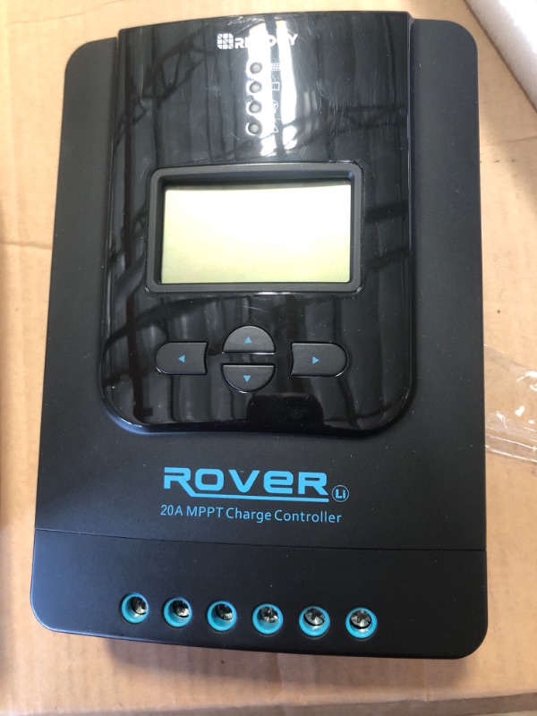 Photo 2 of (SCRATCHED) Renogy Rover 20 Amp 12V/24V DC Input MPPT Solar Charge Controller Auto Parameter Adjustable LCD Display