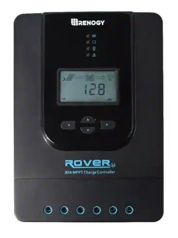 Photo 1 of **MINOR DAMAGE**
 Renogy Rover 20 Amp 12V/24V DC Input MPPT Solar Charge Controller Auto Parameter Adjustable LCD Display