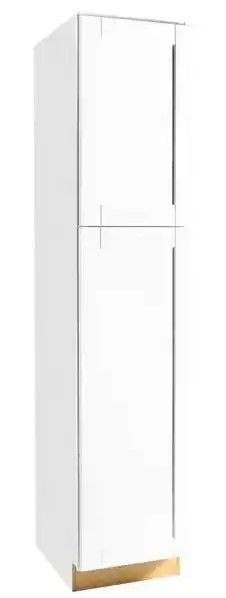 Photo 1 of (PUNCTURED WALLS/DOORS; DAMAGED FRAME CORNERS)
Hampton Bay Shaker Satin White Stock Assembled Pantry Kitchen Cabinet (18 in. x 84 in. x 24 in.)
