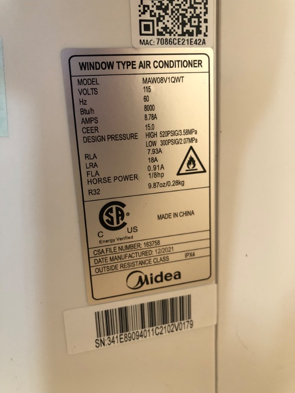 Photo 4 of Midea 8,000 BTU U-Shaped Smart Inverter Window Air Conditioner