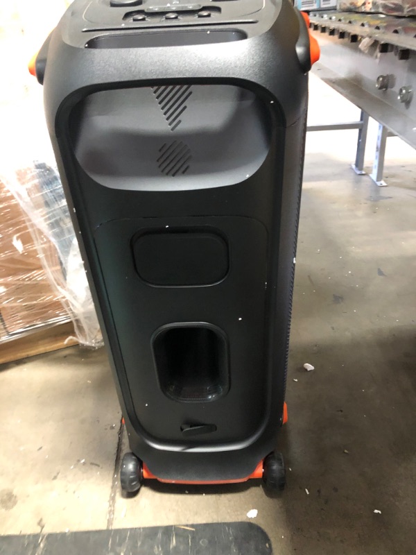 Photo 5 of JBL PartyBox 710 - Party Speaker with Powerful Sound, Built-in Lights and Extra deep bass, IPX4 splashproof, App/Bluetooth connectivity, Made for everywehere with a Handle and Built-in Wheels (Black)
