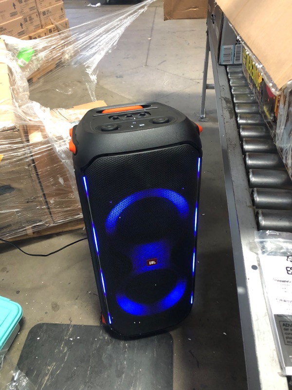 Photo 4 of JBL PartyBox 710 - Party Speaker with Powerful Sound, Built-in Lights and Extra deep bass, IPX4 splashproof, App/Bluetooth connectivity, Made for everywehere with a Handle and Built-in Wheels (Black)
