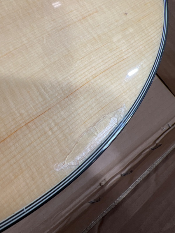 Photo 5 of *DAMAGED* Fender CC-60SCE Concert Acoustic Guitar - Natural- LEFT 
