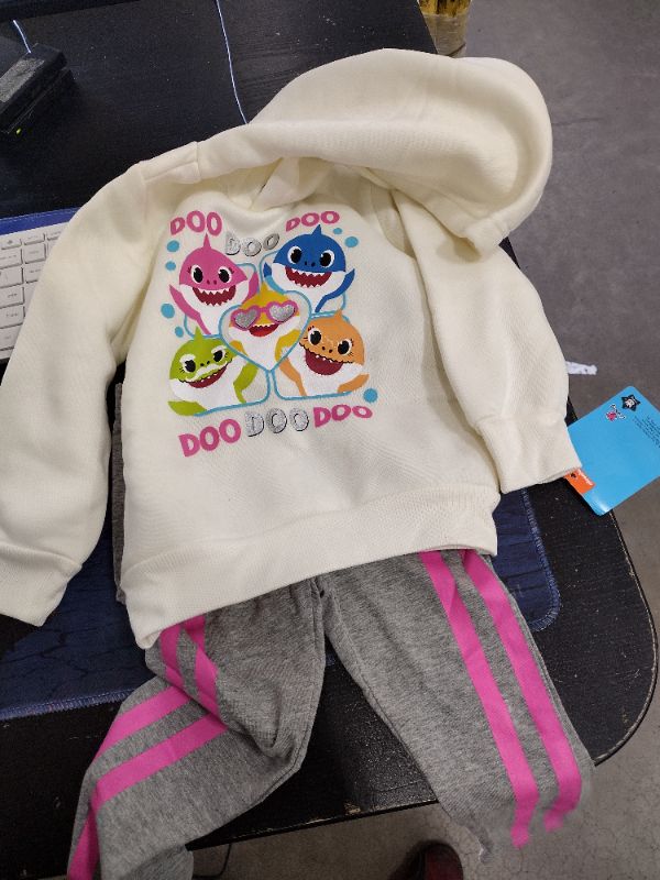 Photo 2 of Nickelodeon Girl's 2-Piece Baby Shark Pullover Hoodie and Legging Set
