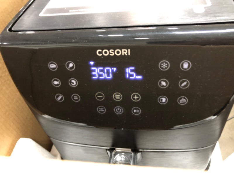 Photo 2 of ***PARTS ONLY*** COSORI Smart Air Fryer xl 5.8QT 13-in-1 cooker can Air Fry, Roast, Bake, 1700W, Large Dishwasher-Safe Square Basket

