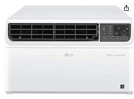 Photo 1 of LG 9,500 BTU DUAL Inverter Smart Window Air Conditioner, Cools 450 Sq. Ft., Ultra Quiet Operation, Up to 15% More Energy Savings, ENERGY STAR®, works with LG ThinQ, Amazon Alexa and Hey Google, 115V