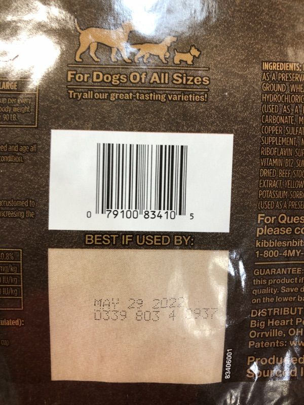 Photo 2 of **NON-REFUNDABLE**EXPIRATION DATE: 05/29/2022**
Kibbles 'n Bits Meaty Middles Prime Rib Flavor, Dry Dog Food, 16.5 lb Bag