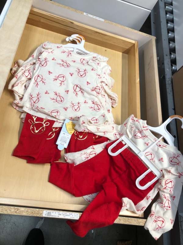 Photo 2 of 7 pack - Toddler Girls' Reindeer Holiday Long Sleeve Top & Leggings Set - Cat & Jack™ - 12M 