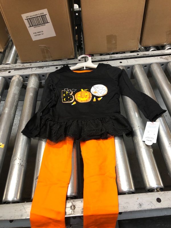 Photo 1 of 12 pack - Girls' 'Boo' Peplum Top & Candy Corn Leggings Set - Cat & Jack Halloween
- Size 3T 