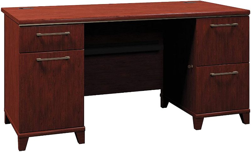 Photo 1 of Stock photo for reference - Incomplete (Parts Only) - Bush Business Furniture Enterprise Collection 60W Double Pedestal Desk in Grey 
