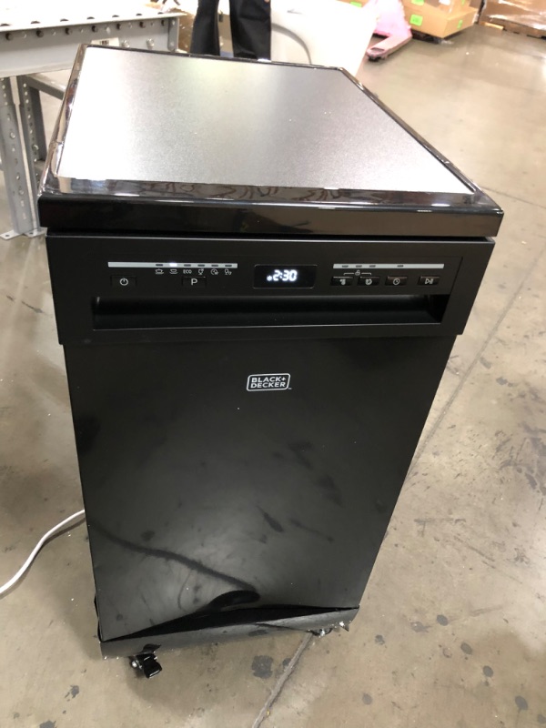 Photo 1 of BLACK+DECKER Portable Dishwasher, 18 inches Wide, 8 Place Setting, Black
