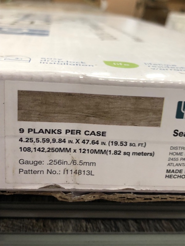 Photo 5 of 12 cases-- Lifeproof Seasoned Wood Multi-Width x 47.6 in. L Click Lock Luxury Vinyl Plank Flooring (19.53 sq. ft. / case)