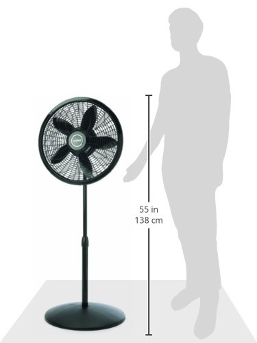 Photo 1 of **DAMAGED** Lasko 18" 3-Speed Elegance and Performance Oscillating Standing Pedestal Fan
