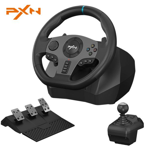 Photo 1 of PXN V9 Xbox Steering Wheel, 270/900°Gameing Racing Wheels with 3-Pedals and Shifter Bundle for Xbox Series X|S, PS5, PS4, PC, Xbox One, Nintendo Switch
