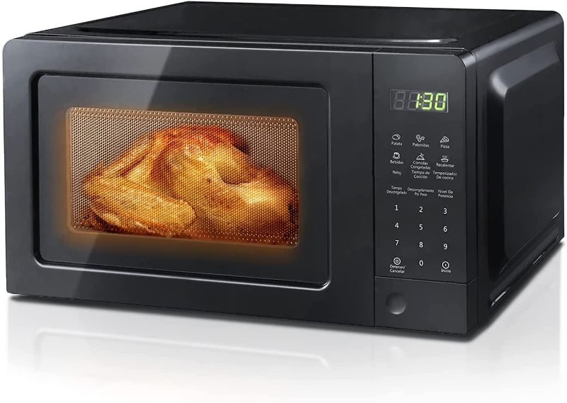 Photo 1 of Smad Compact Microwave Oven 0.7 Cu.Ft Countertop/Built-in, Quick Defrost, Pizza Popcorn Button, Preset Cooking, 700W of Cooking Power
