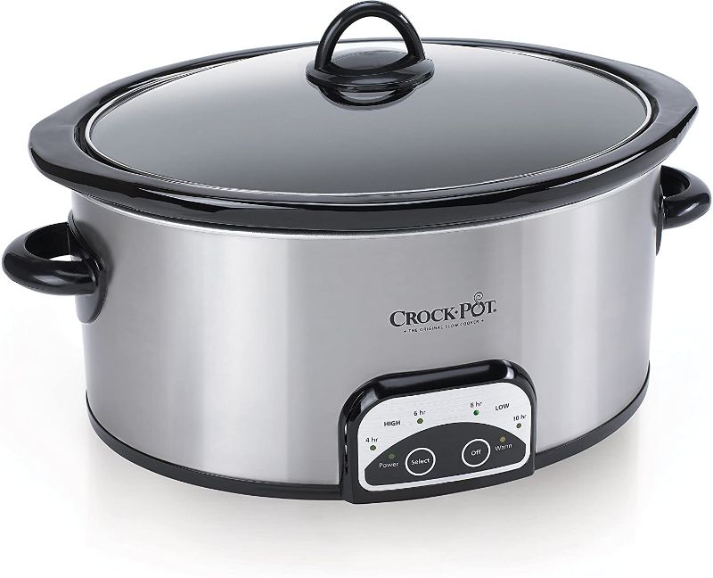 Photo 1 of Crock-Pot SCCPVP600-S Smart-Pot 6-Quart Slow Cooker, Brushed Stainless Steel, 6 Qt, Stainless
