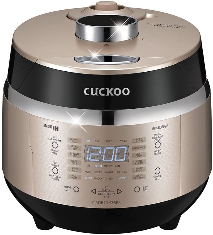 Photo 1 of CUCKOO CRP-EHSS0309FG | 3-Cup (Uncooked) Induction Heating Pressure Rice Cooker | 15 Menu Options, Auto-Clean, Voice Guide, Made in Korea | Gold
