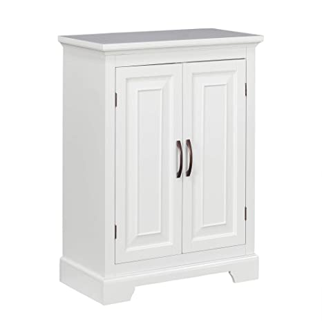 Photo 1 of **MISSING HARDWARE**
Teamson Home St. James Freestanding Floor Cabinet Bathroom Kitchen Living Room Storage Organizer with 2 Doors 2 Adjustable Inner Shelves, White
12.5"D x 24"W x 32"H
