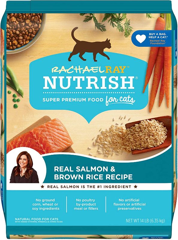 Photo 1 of ** EXP : OCT 07 2023 **  *** NON-REFUNDABLE **   ** SOLD AS IS**
Rachael Ray Nutrish Super Premium Dry Cat Food with Real Meat & Brown Rice
Flavor Name: Salmon & Brown Rice

