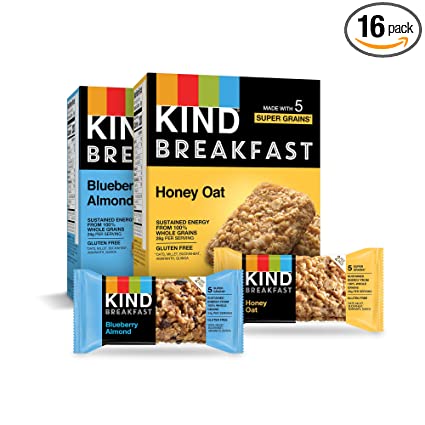 Photo 1 of *EXPIRES July 2022, NONREFUNDABLE*
KIND Breakfast Bars Variety Pack, Blueberry Almond & Honey Oat, 1.8oz, 16 Count
