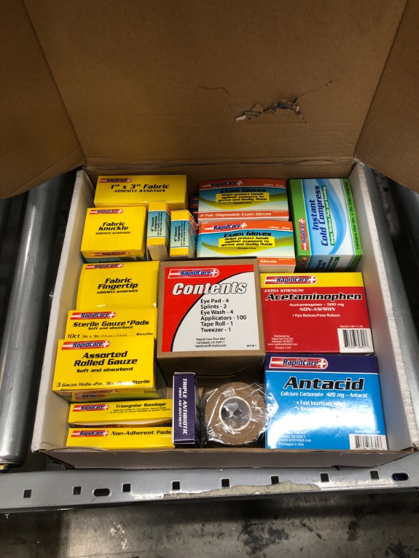 Photo 1 of Rapid Care First Aid 93645 Refill Kit for 3 Shelf First Aid Cabinet, 643 Pieces, For Over 75 People
