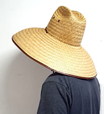 Photo 1 of Double Weaved Hard Shell Shade Hat Large Fit Wide Brim Straw Hat Tan
