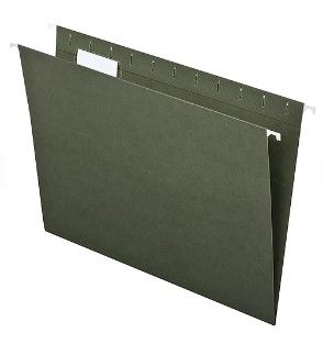 Photo 1 of Pendaflex Recycled Hanging File Folders, Letter Size, Standard Green, 25/Box (PFX 81602)
