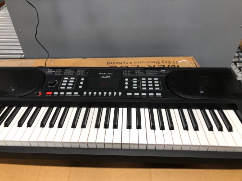 Photo 2 of Moukey Keyboard Piano, 61 Key Piano Keyboard, Full-Size Electric Piano, Superior Sound and Powerful Functions, Electric Keyboard with Digital Piano Stand, Music Stand, Bench and Headphones
