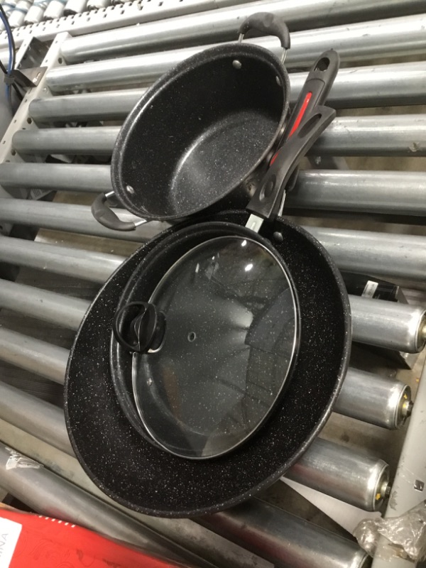 Photo 1 of  Healthy Ceramic Nonstick 4 Piece Cookware Pots and Pans Set, PFAS-Free, Induction, Dishwasher Safe, Oven