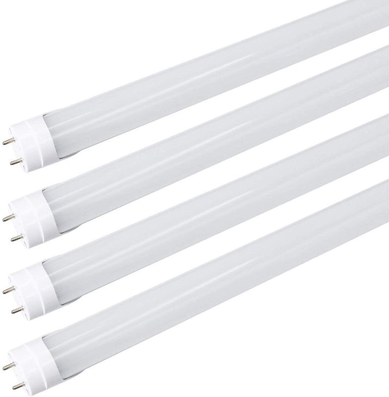 Photo 1 of LightingWill LED T8 Light Tube 4FT, Warm White 3000K-3500K, Dual-End Powered Ballast Bypass, 2000Lumen 18W (40W Equivalent Fluorescent Replacement), Frosted Cover, AC85-265V Lighting Fixture, 4 Pack
