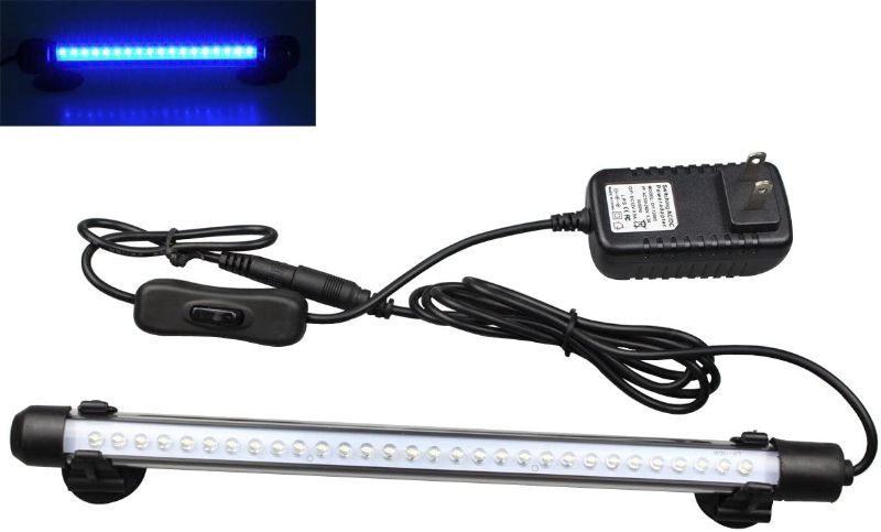 Photo 1 of MingDak LED Aquarium Light for Fish Tanks,30 LEDs,11-inch,Blue…
