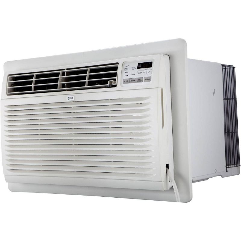 Photo 1 of (UNABLE TO TEST DUE TO PLUG; DAMAGED CORD; SCRATCHED) LG Electronics 11,200 BTU 230-Volt Through-the-Wall Air Conditioner LT1237HNR with Heat and Remote in White
