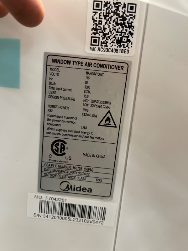 Photo 4 of Midea 8,000 BTU U-Shaped Inverter Window Air Conditioner WiFi, 9X Quieter, Over 35% Energy Savings ENERGY STAR MOST EFFICIENT
