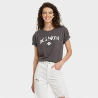 Photo 1 of 2 items 
Women's Dog Mom Short Sleeve Graphic T-Shirt - Gray x2
size S