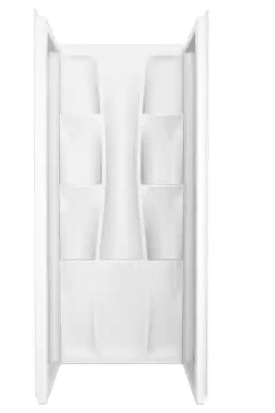 Photo 1 of (CRACKED CORNERS)
Delta Classic 400 32 in. W x 74 in. H Three Piece Direct to Stud Alcove Shower Wall Surround in High Gloss White