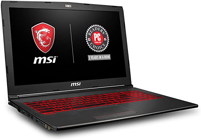 Photo 1 of MSI GV62 8RD-200 15.6" Full HD Performance Gaming Laptop PC i5-8300H, GTX 1050Ti 4G, 8GB RAM, 16GB Intel Optane Memory + 1TB HDD, Win 10 64 bit, Black, Steelseries Red Backlit Keys