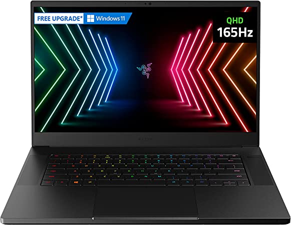 Photo 1 of Razer Blade 15 Gaming Laptop: NVIDIA GeForce RTX 3070 - 11th Gen Intel 8-Core i7 CPU - 15.6” QHD 165Hz - 16GB RAM - 1TB SSD - CNC Aluminum - Chroma RGB - THX Spatial Audio - Thunderbolt 3