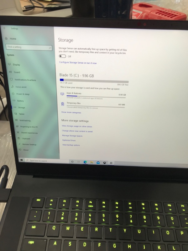 Photo 6 of Razer Blade 15 Gaming Laptop: NVIDIA GeForce RTX 3070 - 11th Gen Intel 8-Core i7 CPU - 15.6” QHD 165Hz - 16GB RAM - 1TB SSD - CNC Aluminum - Chroma RGB - THX Spatial Audio - Thunderbolt 3