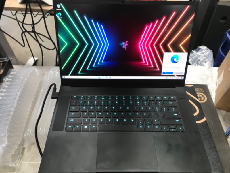 Photo 2 of Razer Blade 15 Gaming Laptop: NVIDIA GeForce RTX 3070 - 11th Gen Intel 8-Core i7 CPU - 15.6” QHD 165Hz - 16GB RAM - 1TB SSD - CNC Aluminum - Chroma RGB - THX Spatial Audio - Thunderbolt 3