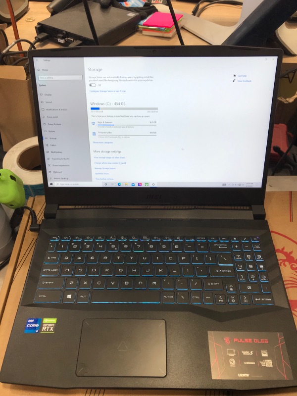 Photo 4 of MSI Pulse GL66 Gaming Laptop: 15.6" 144Hz FHD 1080p Display, Intel Core i7-11800H, NVIDIA GeForce RTX 3070, 16GB, 512GB SSD, Win10, Black (11UGK-001)