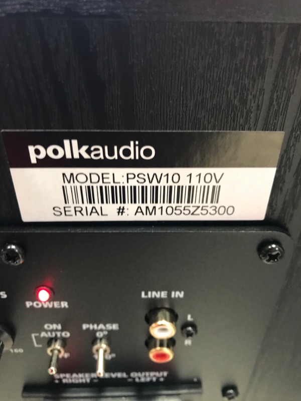 Photo 3 of Polk Audio PSW10 10" Powered Subwoofer - Power Port Technology, Up to 100 Watts, Big Bass in Compact Design, Easy Setup with Home Theater Systems Black