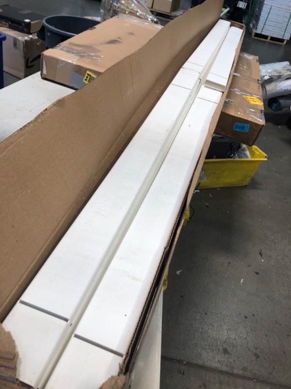 Photo 1 of Veranda Glendale 4 Ft. H X 8 Ft. W White Vinyl Spaced Picket Fence Panel with Pointed Pickets
