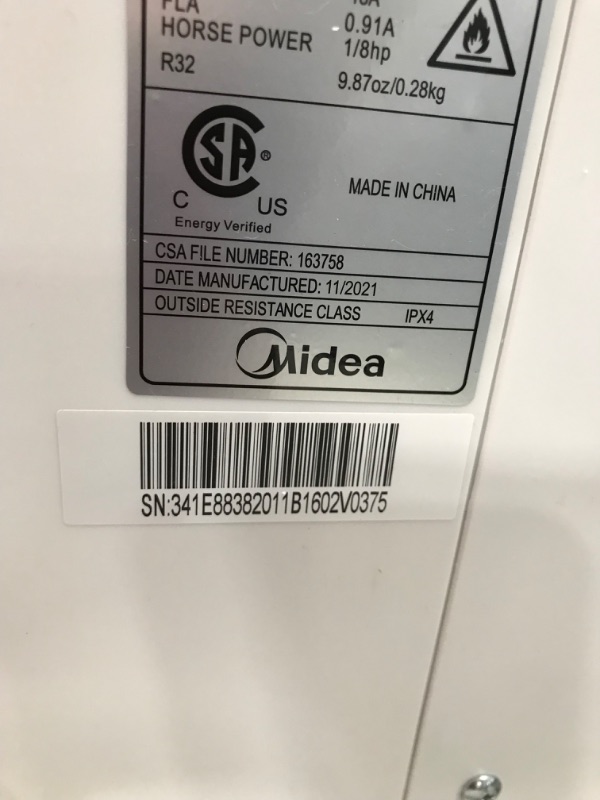 Photo 5 of parts only compressor does not come on 
Midea 8,000 BTU U-Shaped Smart Inverter Window Air Conditioner–Cools up to 350 Sq. Ft., Ultra Quiet with Open Window Flexibility, Works with Alexa/Google Assistant, 35% Energy Savings, Remote Control