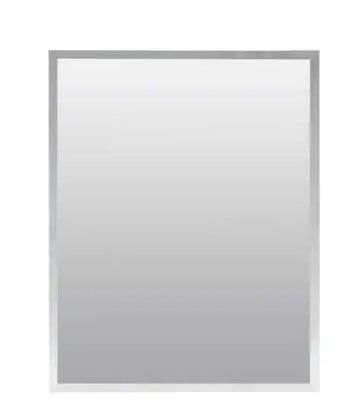 Photo 1 of 16 in. W x 20 in. H X 4 in. D Recessed or Surface Mount Frameless Beveled Bathroom Medicine Cabinet (CRACKED ACROSS)