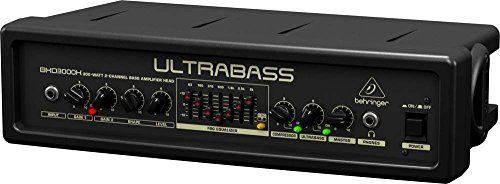 Photo 1 of Behringer ULTRABASS BXD3000H Ultra-Lightweight 300 Watt 2 Channel Bass Amplifier Head with FBQ Spectrum Analyzer, Ultrabass Processor and Compressor W/FOOTSWITCH FS112B
