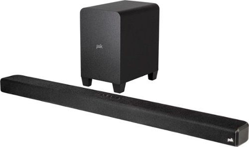 Photo 1 of Polk Audio - Signa S4 Ultra-Slim TV Sound Bar with Wireless Subwoofer, Dolby Atmos 3D Surround Sound, Works with 8K, 4K & HD TVs - Black
