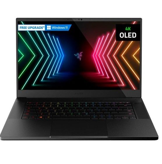 Photo 1 of **SCREEN ON LAP TOP DOES NOT DISPLAY CAN BE USED ON ANOTHER MONITOR ***Razer - Blade 15 Advanced - 15.6" Gaming Laptop - 4K OLED - Intel Core i9 - NVIDIA GeForce RTX 3080 - 32GB RAM - 1TB SSD - Black
